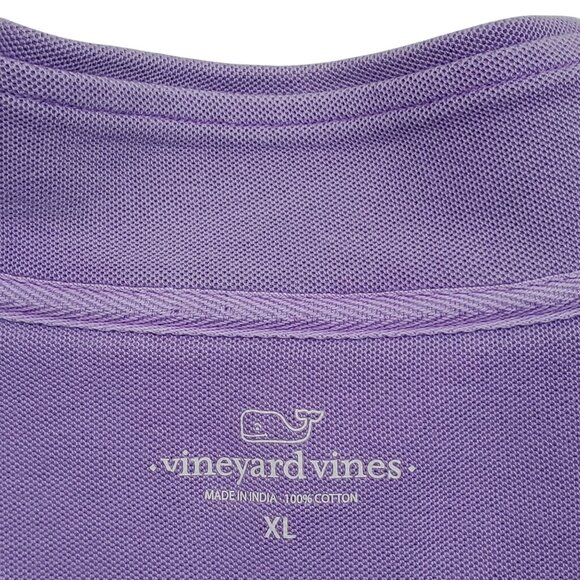 Vineyard Vines XL Top Pique Knit Quarter Zip Pullover Soft Whale Logo Lavender - Picture 10 of 12